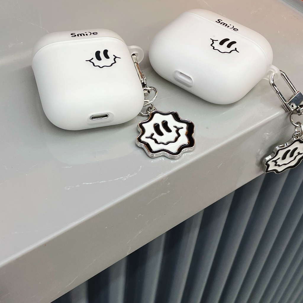 Vỏ Bảo Vệ Hộp Sạc Tai Nghe AirPods3 Pro AirPods3 Họa Tiết Mặt Cười Dễ Thương 2021 Thời Trang