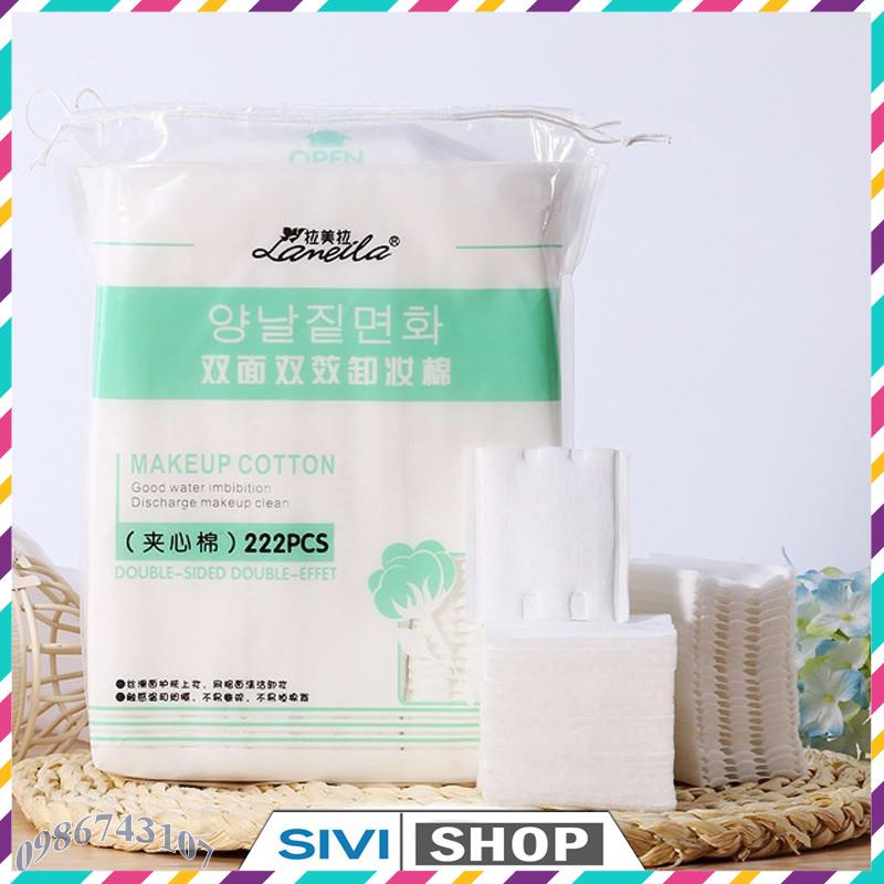 Bông tẩy trang Laneila túi 222 miếng