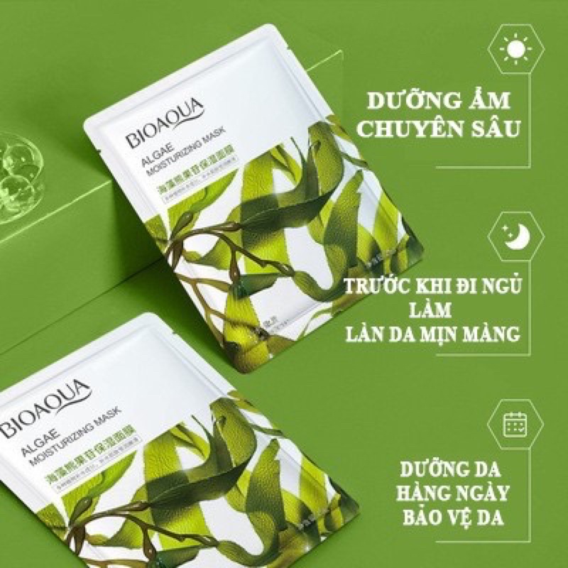 Mặt nạ cao cấp nội địa trung bioqua cấp ẩm, ngừa mụn, mềm mịn, làm trắng da, lựu, nha đam, trà xanh.