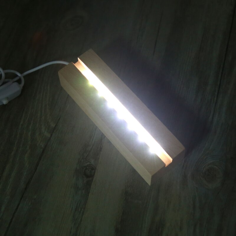 Đế Gỗ Hình Chữ Nhật 5mm Gắn Đèn Led Trang Trí