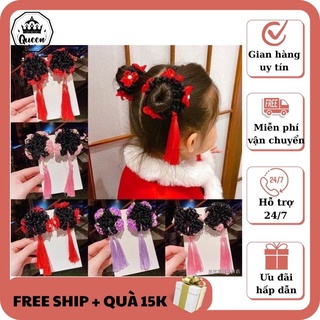 Tóc giả búi natra tuarua cho bé gái queen store 😍freeship😍 xinh yêu kute cho bé - hàng luôn sẵn số lượng