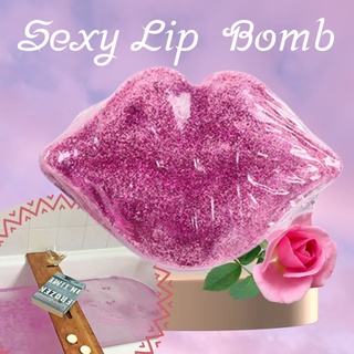 Sexy Lips Bath Bomb, Bom Tắm Hình Đôi Môi Quyến Rũ, Viên Sủi Bồn Tắm  Mùi Hương Ấm, Ngọt Ngào Màu Tím Hồng - Viên 120g
