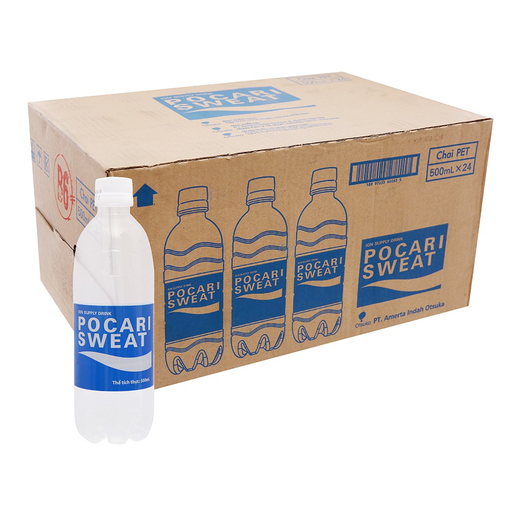Thùng 24 chai nước khoáng i-on Pocari Sweat 500ml