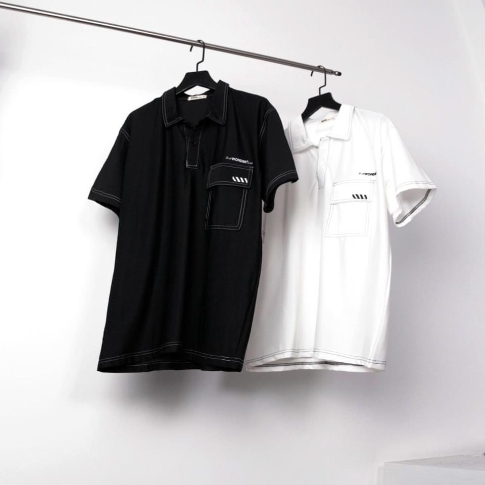 Áo polo oversize Wonder, áo thun nam nữ cộc tay lỡ unisex phong cach ulzzang hàn quốc