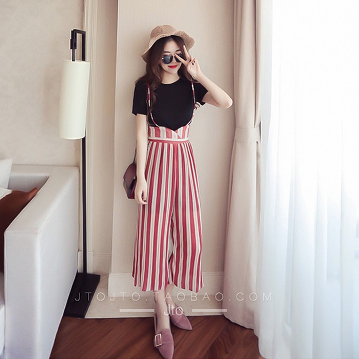 Set Bộ Áo Thun Quần Ống Rộng
