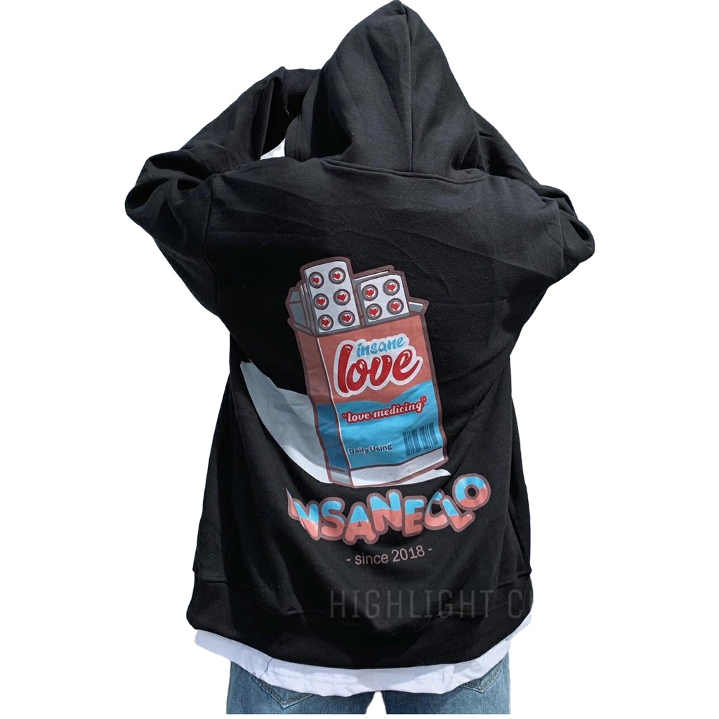 Áo khoác hoodie nữ form rộng có dây kéo 4YOUNG LOVE