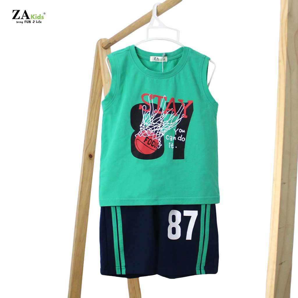 Bộ Quần Áo Thun Sát Nách Bé Trai (2-9 Tuổi) ZAKids ZA22174SN