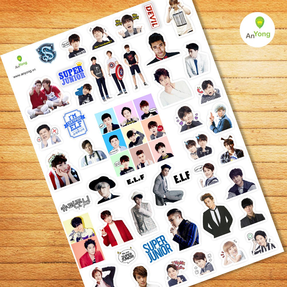Hình dán sticker Super Junior