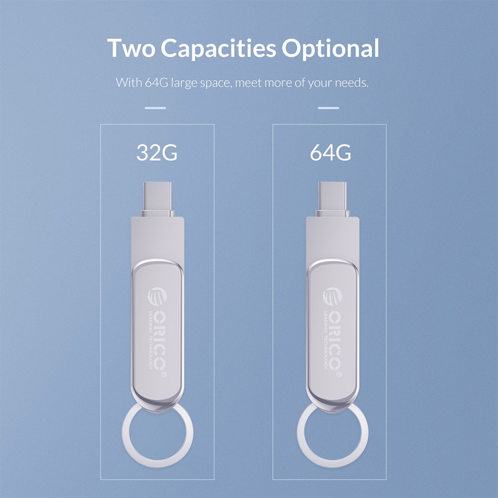 ORICO Đĩa U ba trong một Type-C MicroB USB3.0 32G 64GB | BigBuy360 - bigbuy360.vn