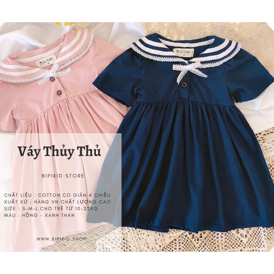 💕 Váy thủy thủ cho bé 💕 𝐌𝐈𝐄̂̃𝐍 𝐒𝐇𝐈𝐏 Chất cotton 4 chiều mềm mát thấm hút mồ hôi