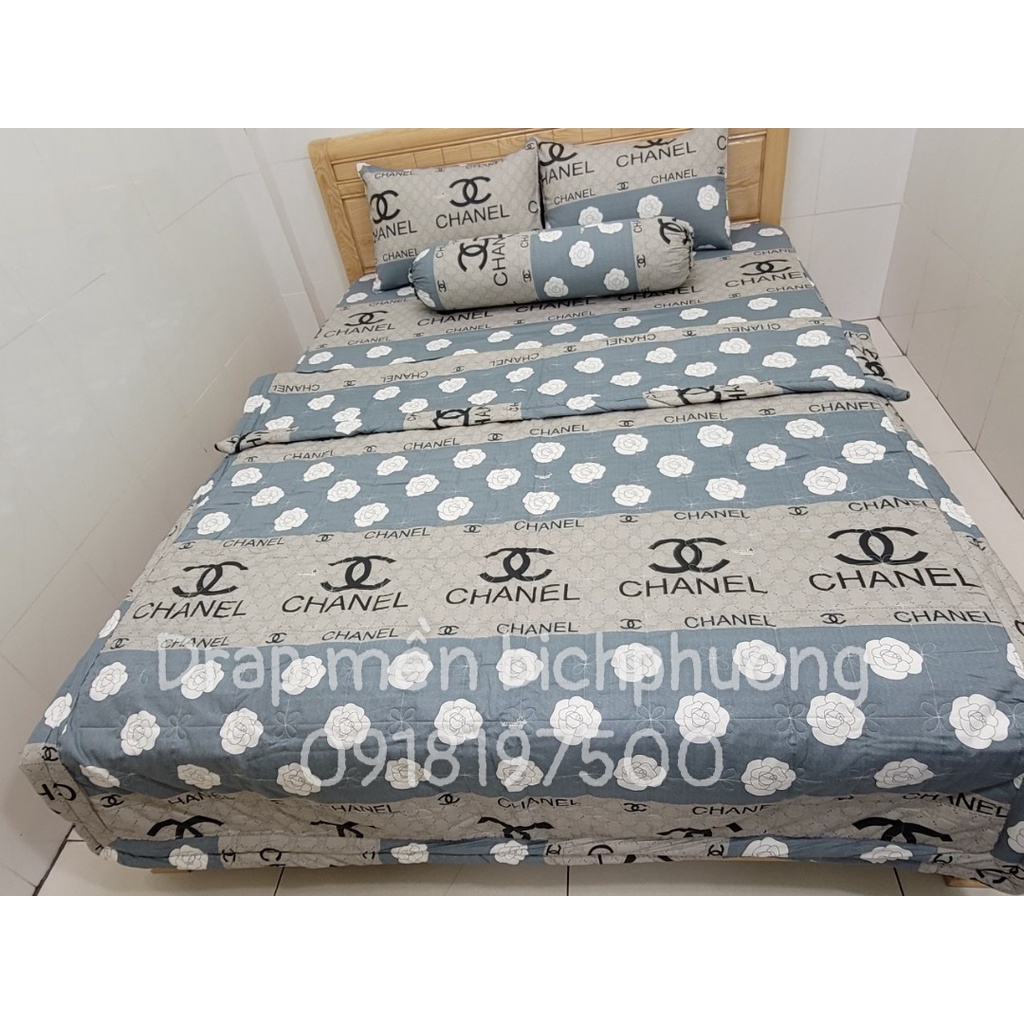 Bộ Drap 100% vải Cotton Thắng Lợi Kèm Mền Chần Gòn {chuẩn logo CTY}