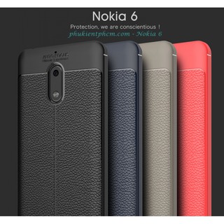 Ốp lưng dẻo cho Nokia 6 vân giả da Auto Focus / Giá Rẻ