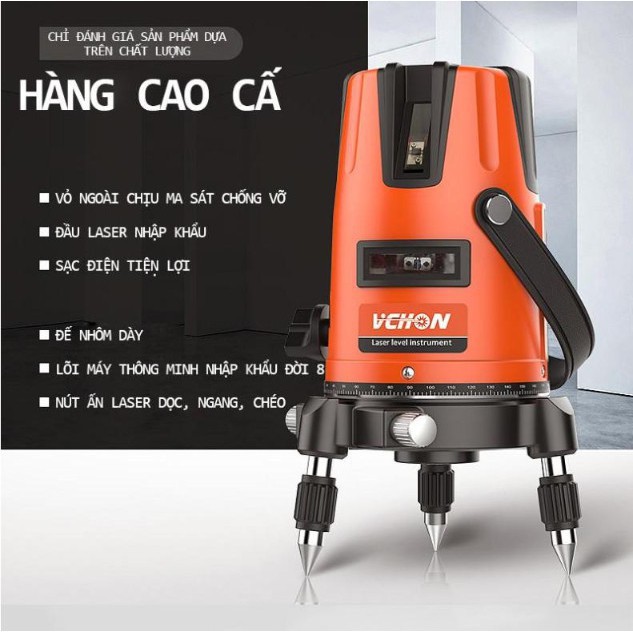 Máy cân bằng 2 tia laser xanh chuẩn xác Vchon [Giá đẳng cấp]