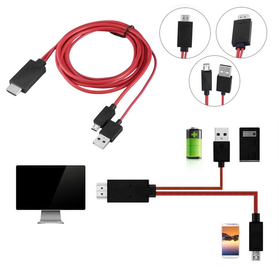 Cáp Chuyển Đổi Mhl Micro Usb Sang Hdmi Với 11 Pin Cho Samsung Galaxy S1-4 Note1-4