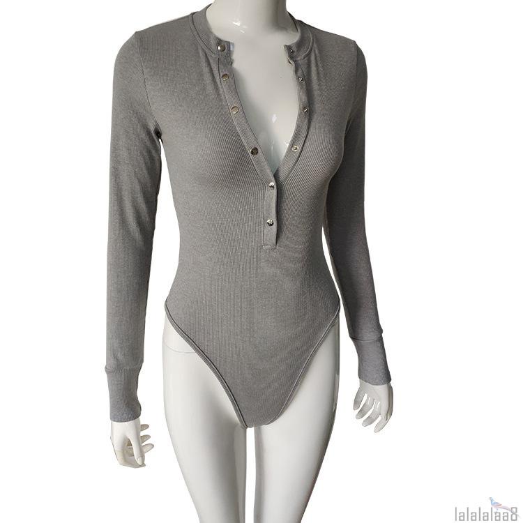 Bộ Áo Liền Quần Tay Dài Cổ Tròn Màu Trơn Thời Trang Cho Nữ Laa8-Ys | BigBuy360 - bigbuy360.vn