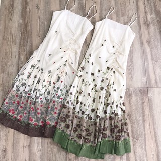 Đầm hai dây hoa vintage