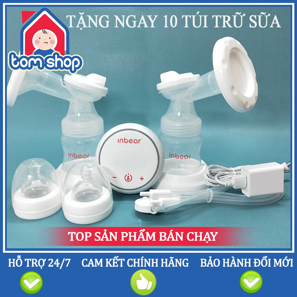 Máy Hút Sữa Điện Đôi Cao Cấp INBEAR EXTRA Có Pin Sạc Tiện Lợi Hút Êm, Không Đau ,Tiếng Ồn Nhỏ - BH 12 Tháng