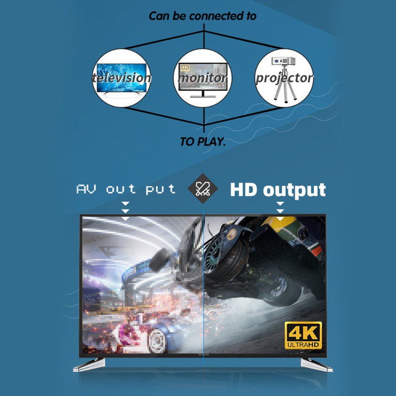 Máy Chơi Game ⭐FREE SHIP⭐ Máy Chơi Game Không Dây Stick Y2 Fit 830 Trò Chơi 4K 4 Nút Kết Nối HDMI