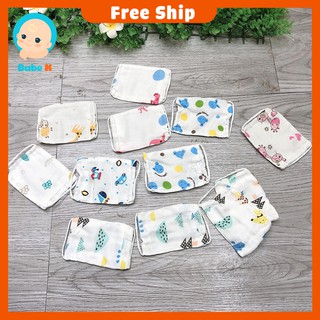 Khẩu trang cho bé 4 lớp cao cấp chống bụi, khẩu trang vải xô xuất Nhật Babe K