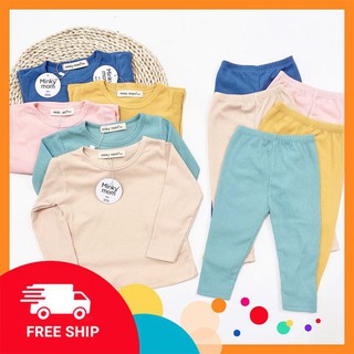 Bộ dài tay gân đũa hàng minky mom cho bé