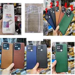 Ốp lưng Xiaomi redmi 10C dẻo trong suốt chống sóc,trong trơn,ốp dẻo màu vân kiểu da, viền bảo vệ camera.
