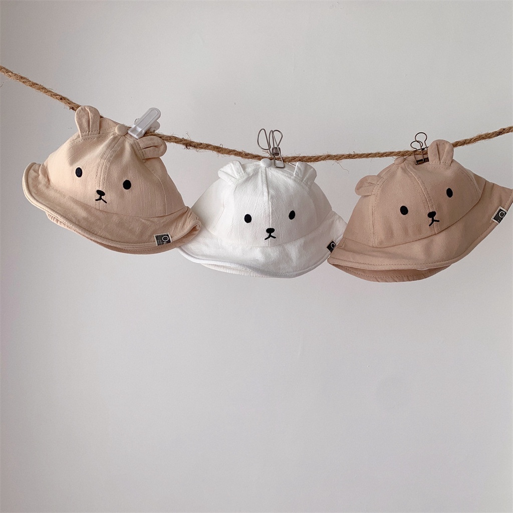 Mũ chống nắng in hình gấu cho bé trai và bé gái 6 tháng đến 2 tuổi