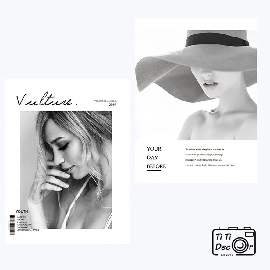 Tạp Chí Chụp Ảnh TiTi Decor Postcard Decor Nhà Cửa, Chụp Ảnh Thời Trang, Tạp Chí Tiếng Anh