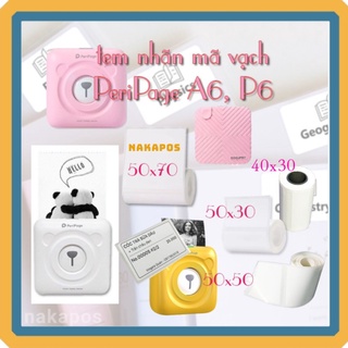 Giấy tem nhãn dán mini cho máy in cầm tay con in cầm tay giấy nhiệt có lớp dán giấy nhiệt