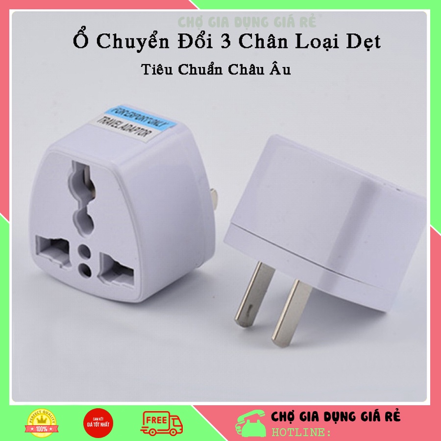 Phích Cắm chuyển đổi 3 chân thành 2 chân Tiện Lợi Cho Mọi Gia Đình.