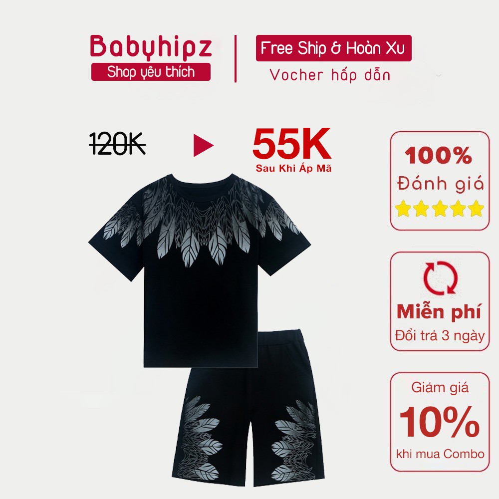 Quần áo bé trai 5 14 tuổi ⚡️ 𝐅𝐑𝐄𝐄 𝐒𝐇𝐈𝐏 ⚡️ đồ bộ cho bé trai in hình cute thoáng mát cho mùa hè - BBH059
