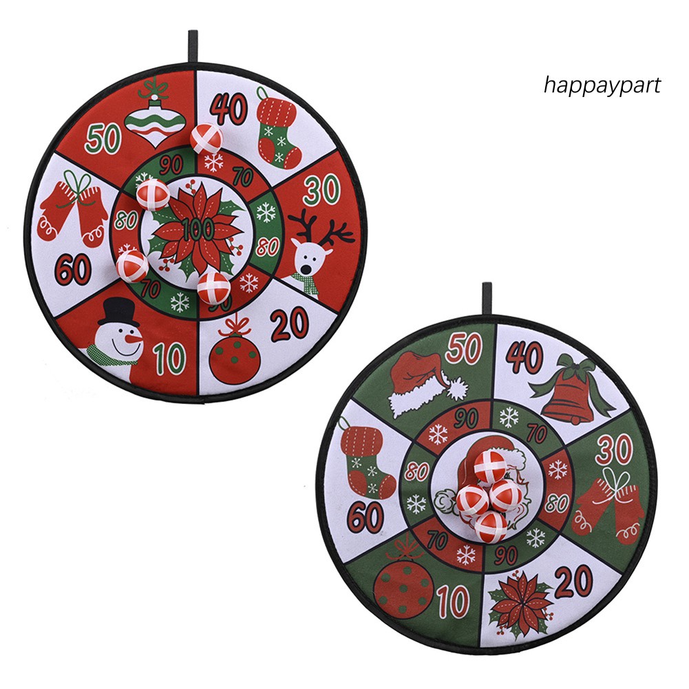 ◇Christmas◇ Christmas Decoration Dart Board Toy Ball Family Game Tool Home Party Wall Decor