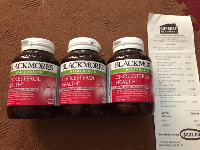 Viên uống Cholesterol Blackmores Cholesterol Health 60 Viên. | Thế Giới Skin Care