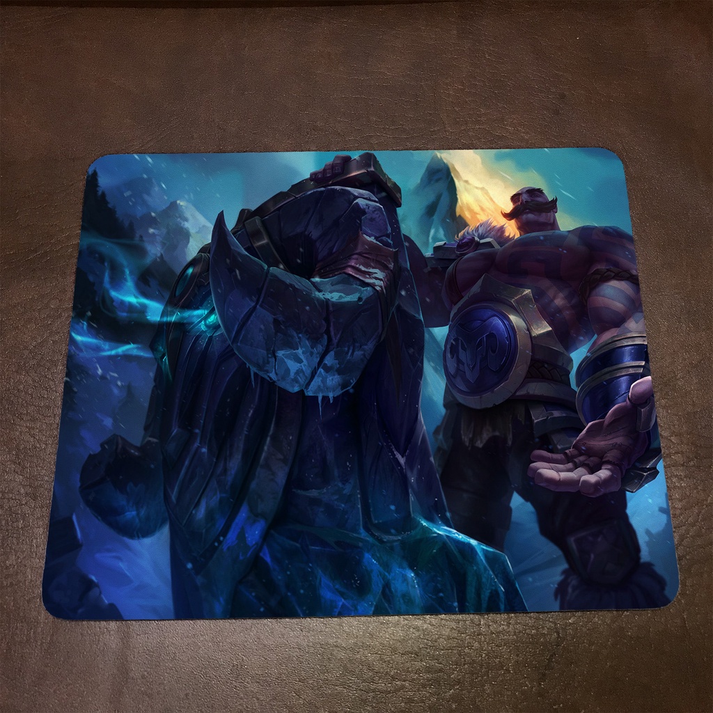 Lót chuột máy tính League of Legends BRAUM - Mẫu 1 Mousepad cao su êm ái, nhận in theo yêu cầu