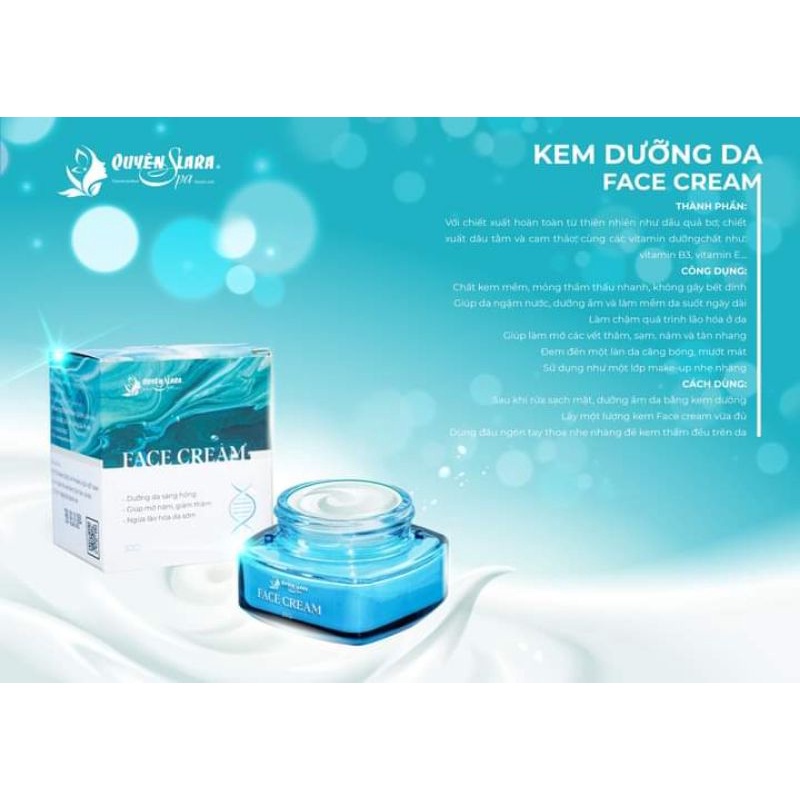Kem Face cream Quyên lara trắng da mờ nám sau 2 tuần sử dụng