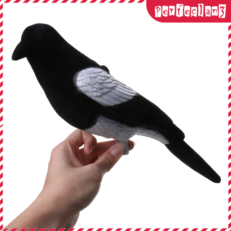 💕Thássia Sport Store💕2xFull Flocked Realistic Calling Magpie Decoy Shooting/Hunting Decoying Bait 