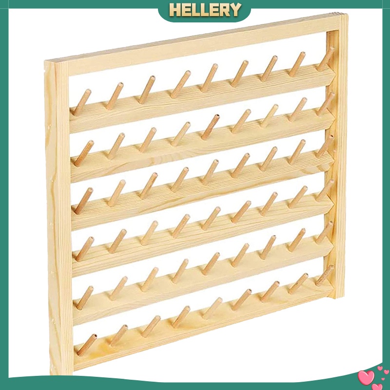 [HELLERY] Wood Sewing Thread Stand Organizer Craft Embroidery Storage Rack Holder