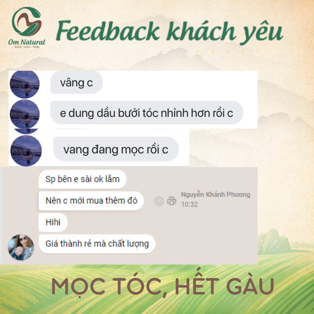 Dầu Gội Bồ Kết Thảo Dược A OM Natural Giảm Rụng Tóc, Giảm Gàu 50ml