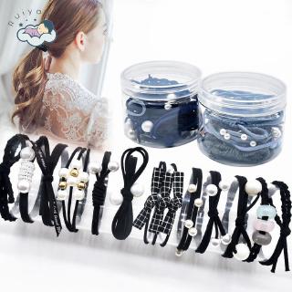Set 12 dây buộc tóc kiểu dáng đơn giản cho nữ