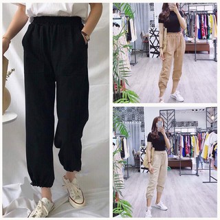 Quần kaki túi hộp cạp chun ống bó thời trang