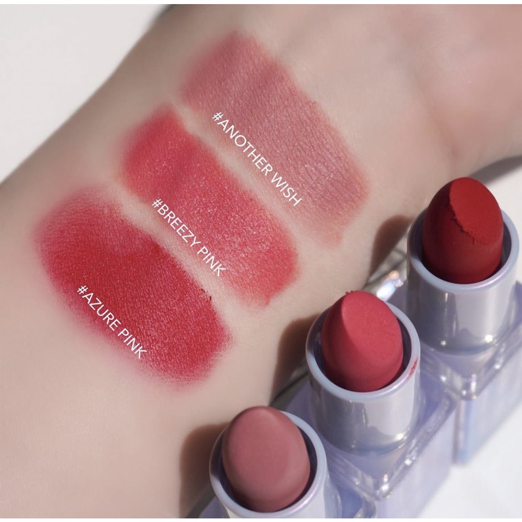 Son thỏi lì 3CE Summer Radiance Collection vỏ xanh