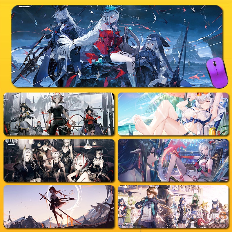 Mouse Pads Arknights Keyboard Pads Gaming New Wristbands Custom Sizes & Patterns Full Figure Skadi Beautiful Ch'en Amiya Anime Collection Texas Computer Pads Exusiai Non-Slip Washable Laptop Desk Pads Personality Cool Large Writing Pads