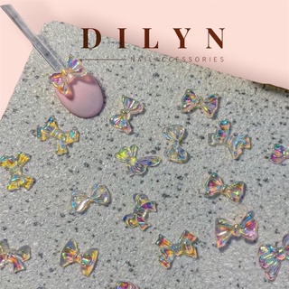 Phụ kiện nail - charm nơ thuỷ tinh trang trí móng