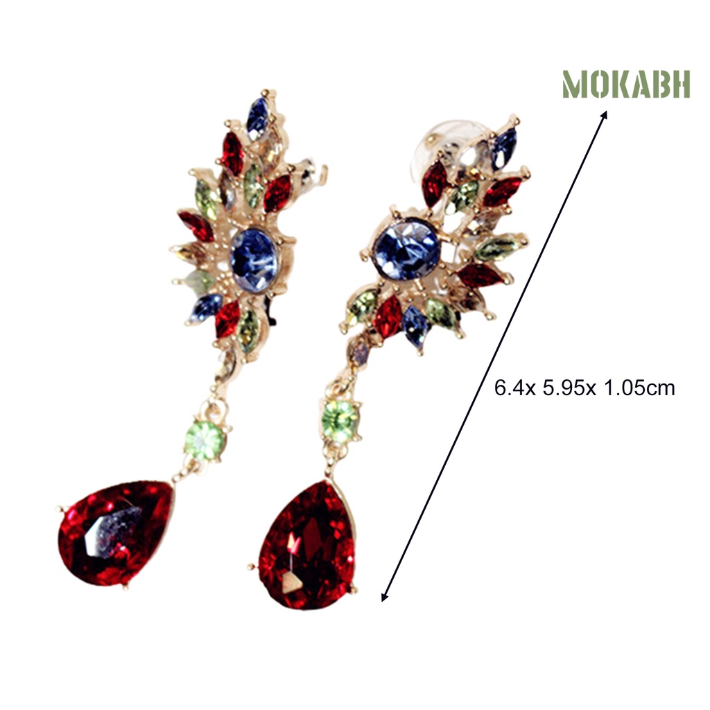 Bông Tai Dài Hình Đôi Cánh Đính Đá Thời Trang Dành Cho Nữ