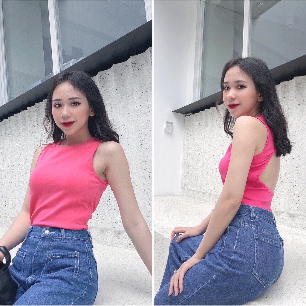 Áo ba lỗ kiểu khoét hở lưng siêu hot hit