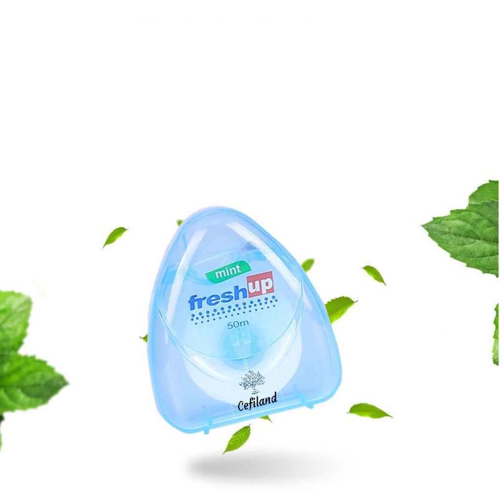 CHỈ NHA KHOA FRESSH UP. Model: OralB 010. Chất liệu tơ tằm nha kho, vệ sinh không gây tổn thương
