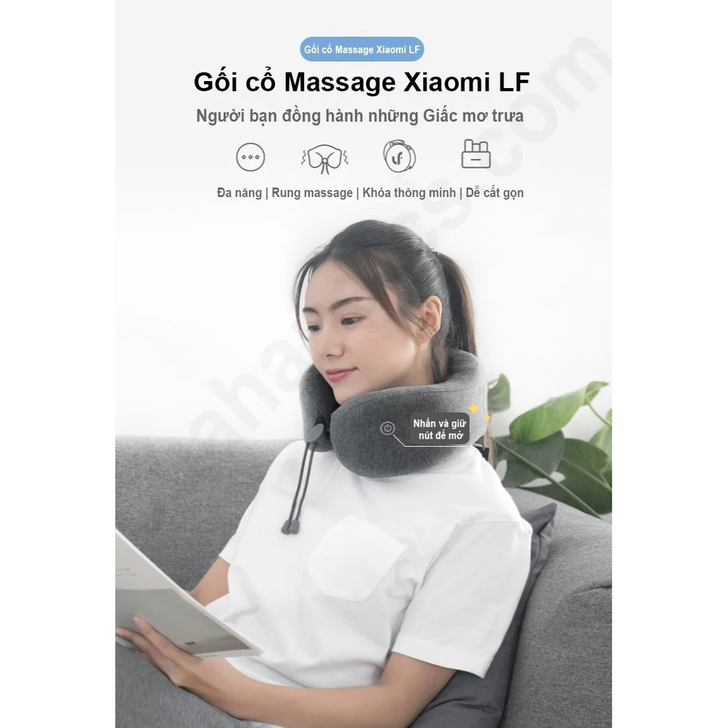 Gối massage Xiaomi dành cho dân văn phòng- Hỗ trợ điều trị chữa thoái hóa đốt sống cổ