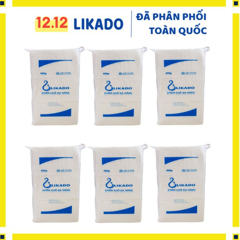 [LIKADO] Khăn giấy khô đa năng LIKADO 400g kích thước(15x20cm) 300 tờ/gói (MUA 5 TẶNG 1)