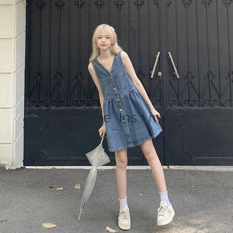 Váy Bò Sát Nách Dáng Babydoll Hàng Quảng Châu M2063-Violet