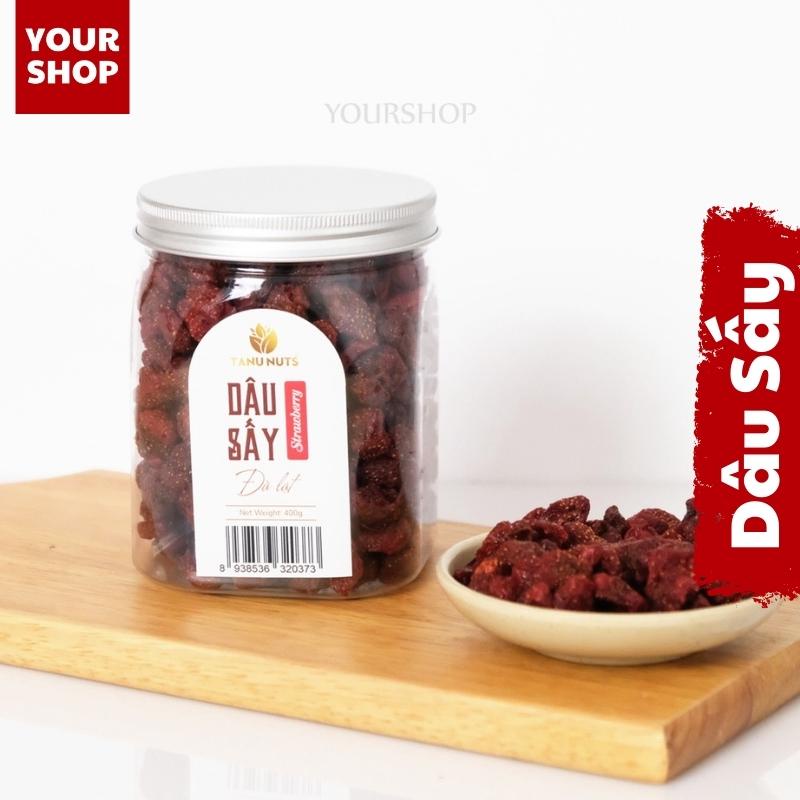 Dâu tây sấy dẻo không đường Yourshop - Dâu sấy giòn Đà Lạt