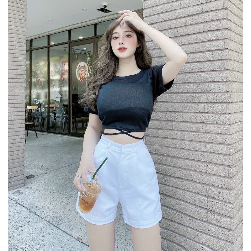 Áo croptop đan dây